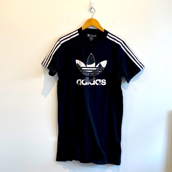 NEW Adidas Marimekko Cotton Tee Shirt Dress - Picture 1 of 9